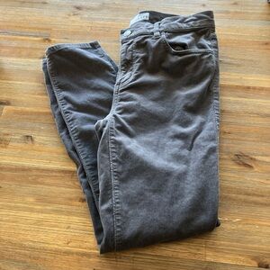 LOFT Modern Skinny size 6 grey corduroy pants with stretch